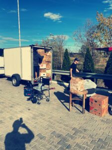 Transport der Hilfsgüter